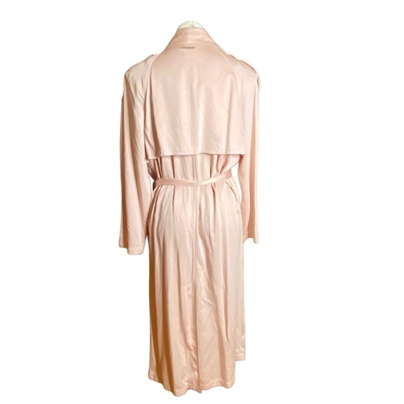 Soia & Kyo Pink Blush Trench Coat sz L - Picture 3 of 14